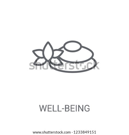 Well-being icon. Trendy Well-being logo concept on white background from sauna collection. Suitable for use on web apps, mobile apps and print media.