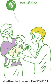 WELL-BEING image simple touch  illustration 3