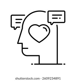 Wellbeing vector outline icon. EPS 10 file