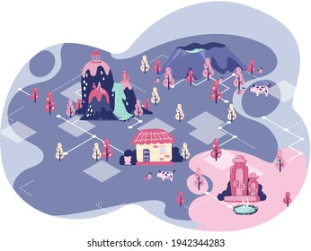 Wellcom to Jeju island in South Korea, traditional elements. Attraction landmarks of Jeju