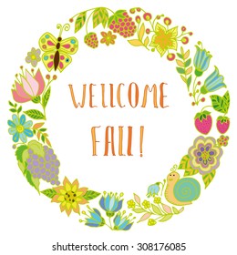 Wellcome Faii round floral pattern