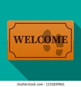 Wellcome mat vector flat design.