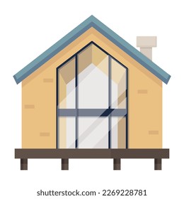 Well-crafted flat design of modern dwelling 