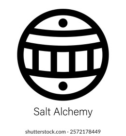 Well-crafted solid icon of salt alchemy 