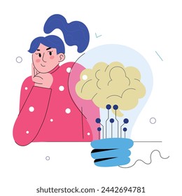 A well-designed doodle mini illustration of artificial intelligence 