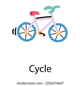 Un icono de dibujo bien diseñado del ciclo 