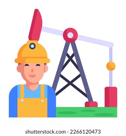 A well-designed flat icon of construction crane 