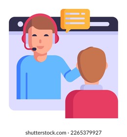 A well-designed flat icon of customer service 