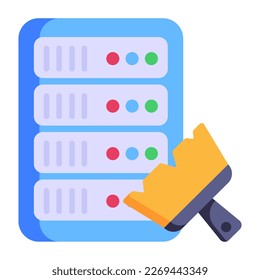 Un icono plano y bien diseñado del servicio de bases de datos 