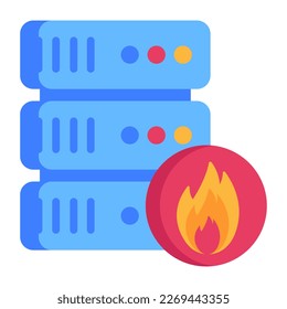 A well-designed flat icon of database service 