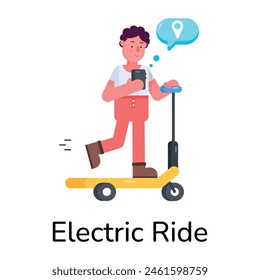 Un icono plano bien diseñado de conducción eléctrica 