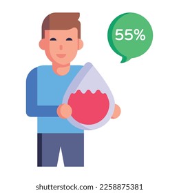 A well-designed flat icon of fuel discount 