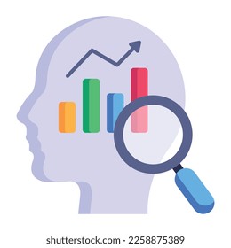 A well-designed flat icon of mobile analytics 