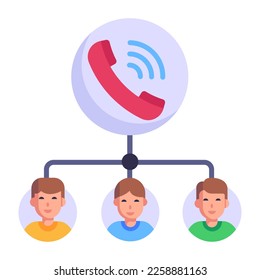 Icono plano bien diseñado de un consultor en línea