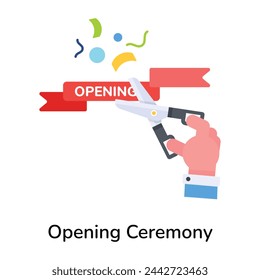 A well-designed flat icon of opening ceremony 