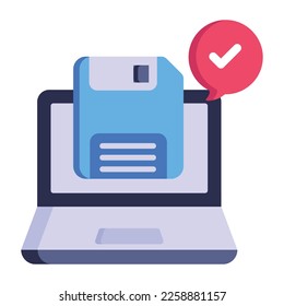 A well-designed flat icon of save game 