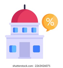 A well-designed flat icon of supreme court, 
