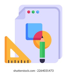 A well-designed flat icon of vector designing 