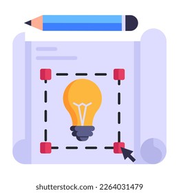 A well-designed flat icon of vector designing 