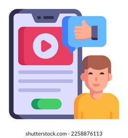 Ein gut konzipiertes Flachsymbol für Videorückkopplung 