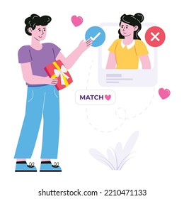 Una ilustración plana bien diseñada del análisis de negocios 