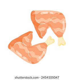 Gut gestalteter flacher Aufkleber von Hühnerbeinen