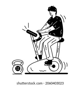 A well-designed hand drawn illustration of exercise 