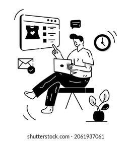 A well-designed hand drawn illustration of print design 