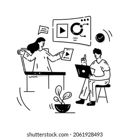 A well-designed hand drawn illustration of tech classes 
