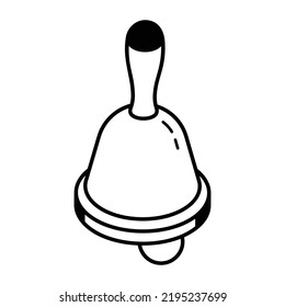 A well-designed icon of bell, notification alert 