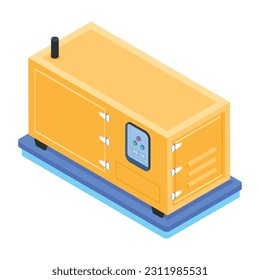 Well-designed isometric icon of ironing machine 