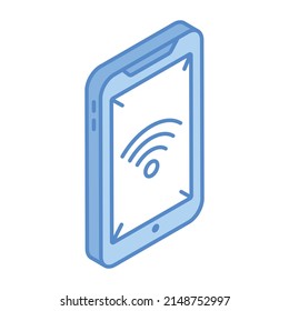 A well-designed isometric icon of mobile hotspot 

