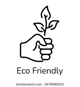 A well-designed linear icon of eco friendly 