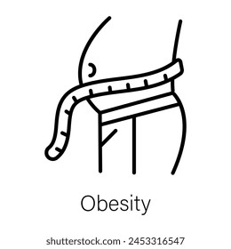 A well-designed linear icon of obesity 