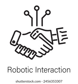 A well-designed linear icon of robotic interaction 