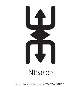 Well-designed solid icon of nteasee