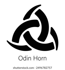 Well-designed solid icon of odin horn 