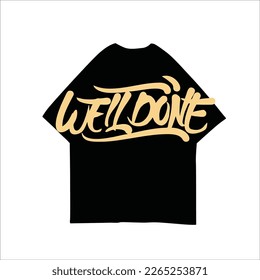 Welldon Handschrift Text Vektorgrafik, Streetwear, Typografie, Graffiti, Poster auf weißem Hintergrund