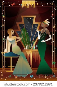 Well-dressed human during a festive dinner with friends on New Year s Eve at the luxury restaurant or home. Concept for holiday, winter holidays, New Year, Christmas
