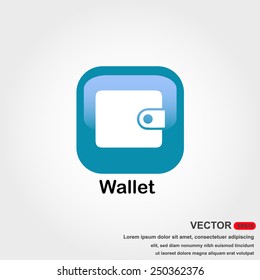 wellet icon with white background