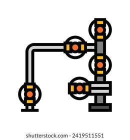 wellhead oil industry color icon vector. wellhead oil industry sign. isolated symbol illustration