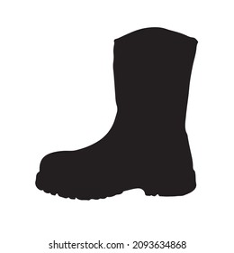 Wellington boot silhouette isolated vector