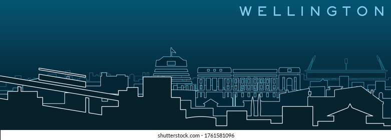 Wellington Multiple Lines Skyline and Landmarks