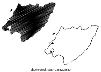 Wellington Region (Regions of New Zealand, North Island) map vector illustration, scribble sketch Greater Wellington map