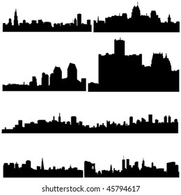 Well-known American cities in modern architecture.