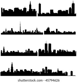 Well-known American cities in modern architecture.