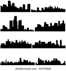 Well-known American cities in modern architecture.
