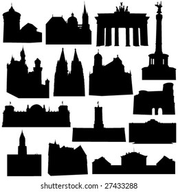 Well-known Germany architecture svg