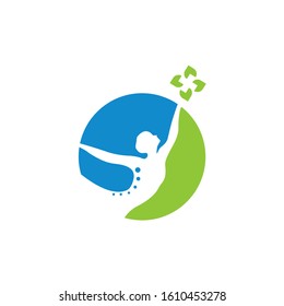 Wellnes logo template vector icon,Wellnes symbol vector icon illustration,