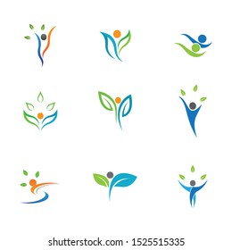 Wellnes symbol vector icon illustration